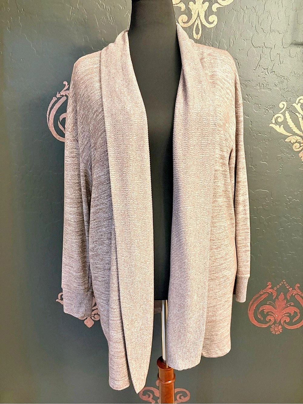 Gap Open Front Knit Cardigan in Brown Size XL Like New